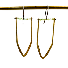 Load image into Gallery viewer, Arrow Earrings - Chrysoprase
