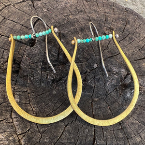 Stirrup Earrings - Turquoise