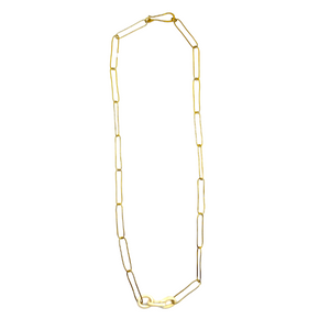 Antler Link Chain Necklace - 24K Gold