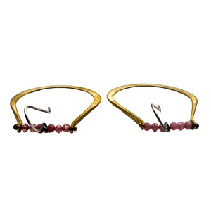Stirrup Earrings - Pink Tourmaline