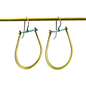 Stirrup Earrings - Turquoise