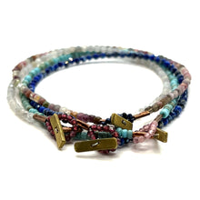 Load image into Gallery viewer, Natural Toggle Bracelet - Turquoise + Pink Tourmaline
