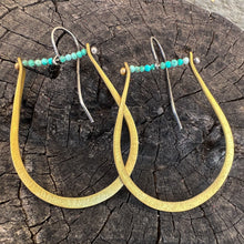 Load image into Gallery viewer, Stirrup Earrings - Turquoise
