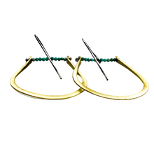 Load image into Gallery viewer, Stirrup Earrings - Turquoise
