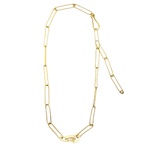 Antler Link Chain Necklace - 24K Gold