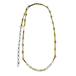 Bar Chain Layering Necklace - Sapphire