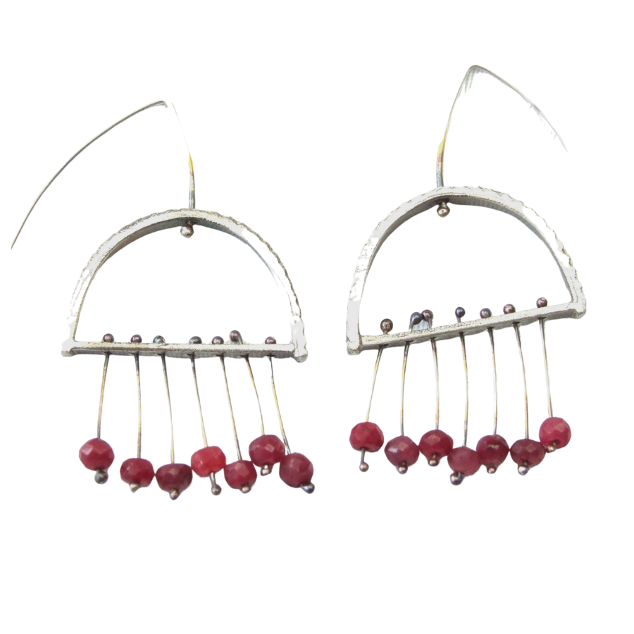 Arch Single Stone Drop Earrings