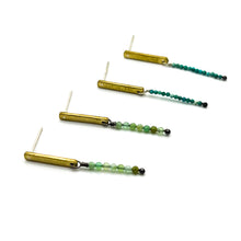 Load image into Gallery viewer, Short Bar Earrings - Chrysoprase
