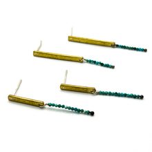 Load image into Gallery viewer, Long Bar Earrings - Turquoise
