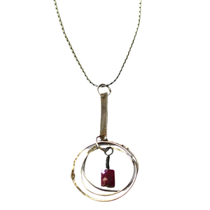 Fused Ringlette Pendant Necklace - Ruby