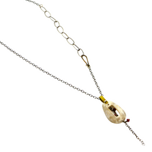 Load image into Gallery viewer, Formed Oval Antler Pendant Necklace - Ruby
