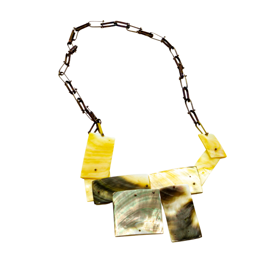 Field of Shields Necklace - Mother of Pearl